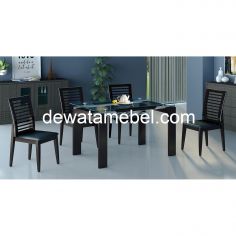 Dining Set 4 Chairs - Siantano DT 372 DC 215 / Walnut